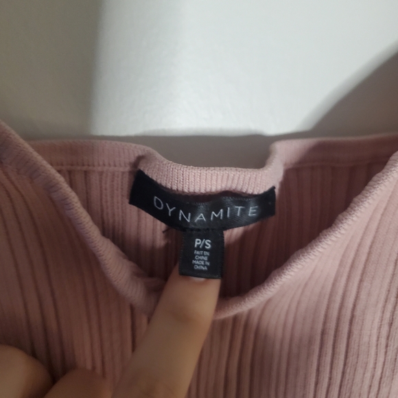 Pink Dynamite Ribbed Crop Top - Picture 3 of 3